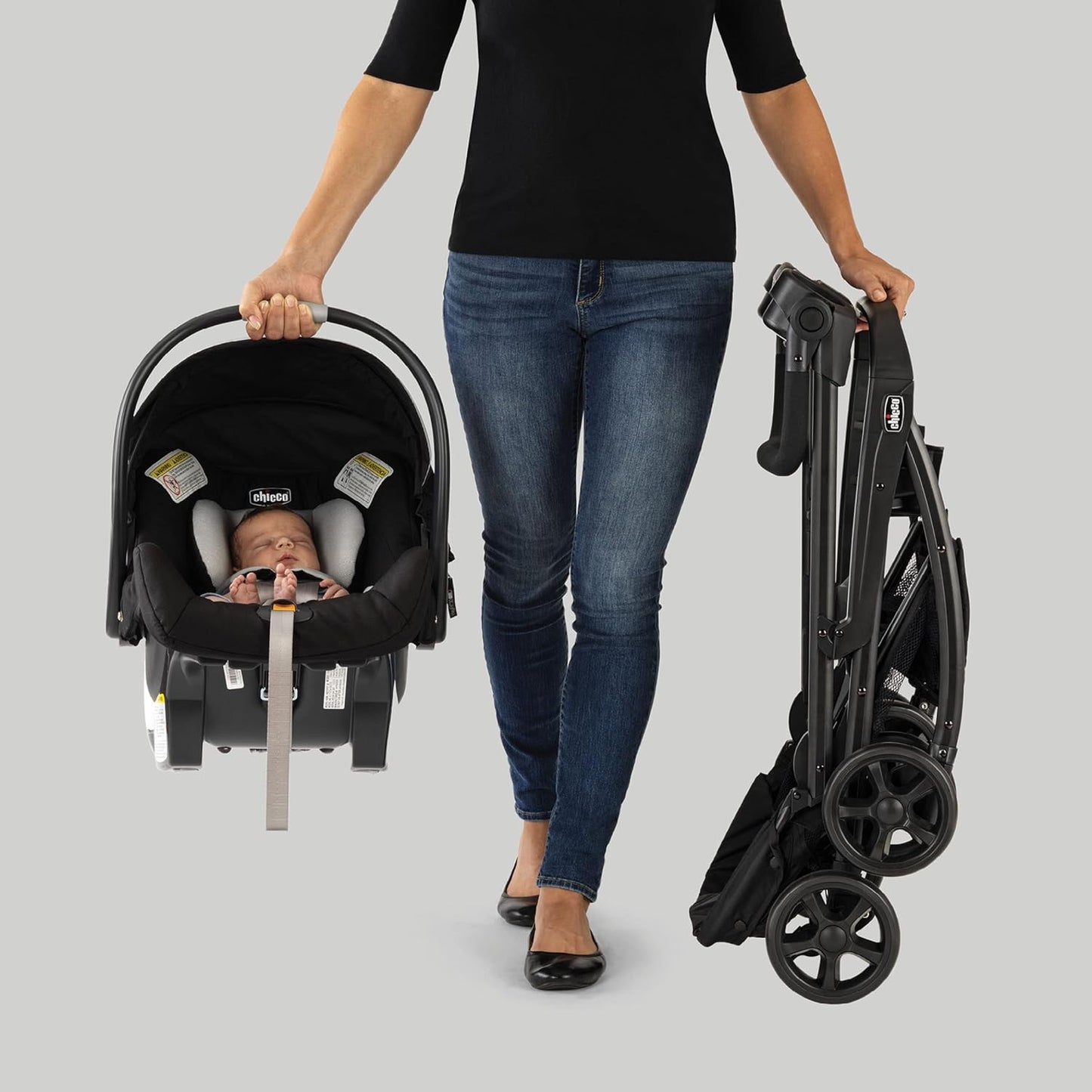 Chicco KeyFit Caddy Frame Stroller - Black (Gently Used)