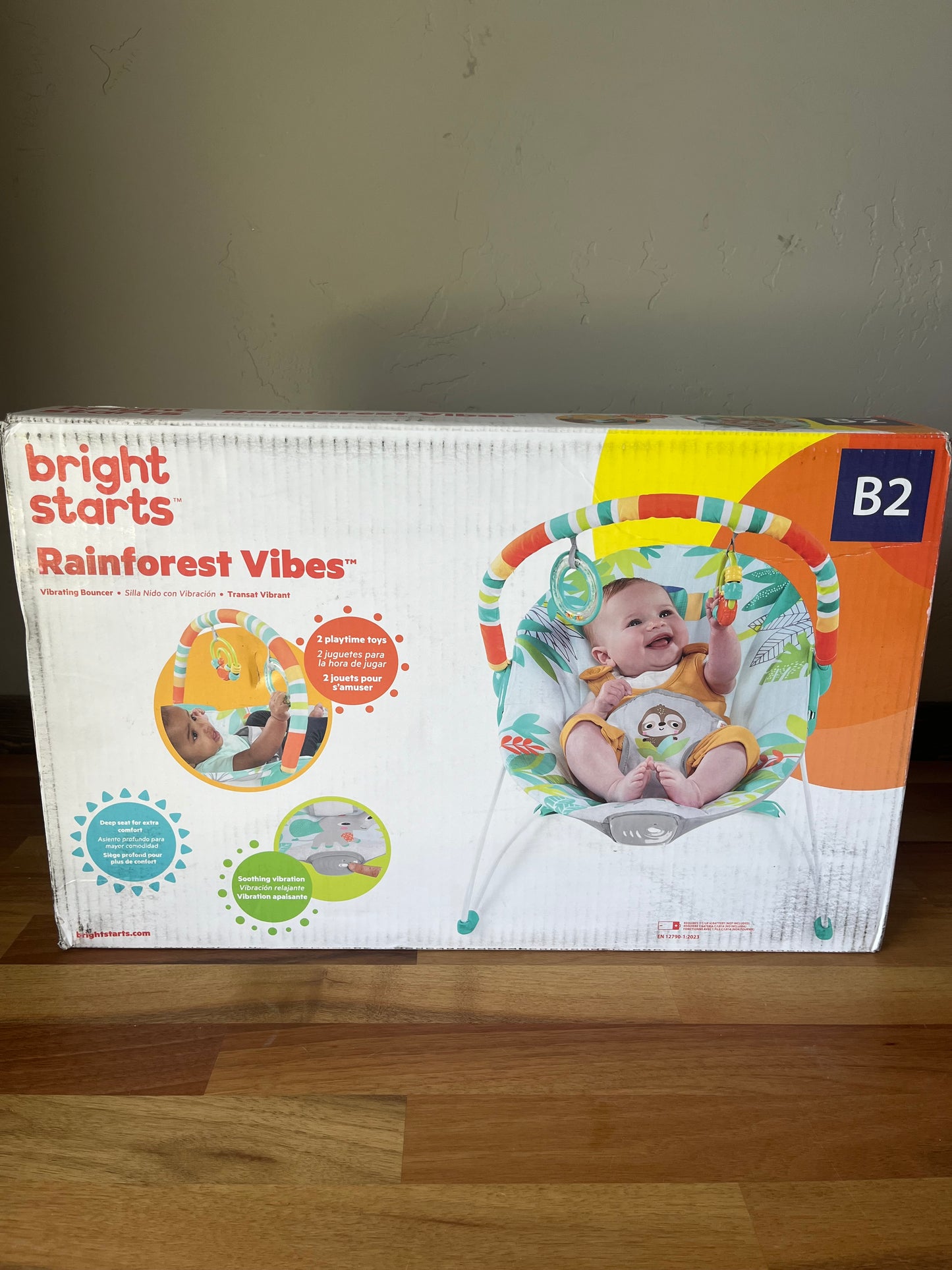 Bright Starts Baby Bouncer Soothing Vibrations Infant Seat - Rainforest Vibes