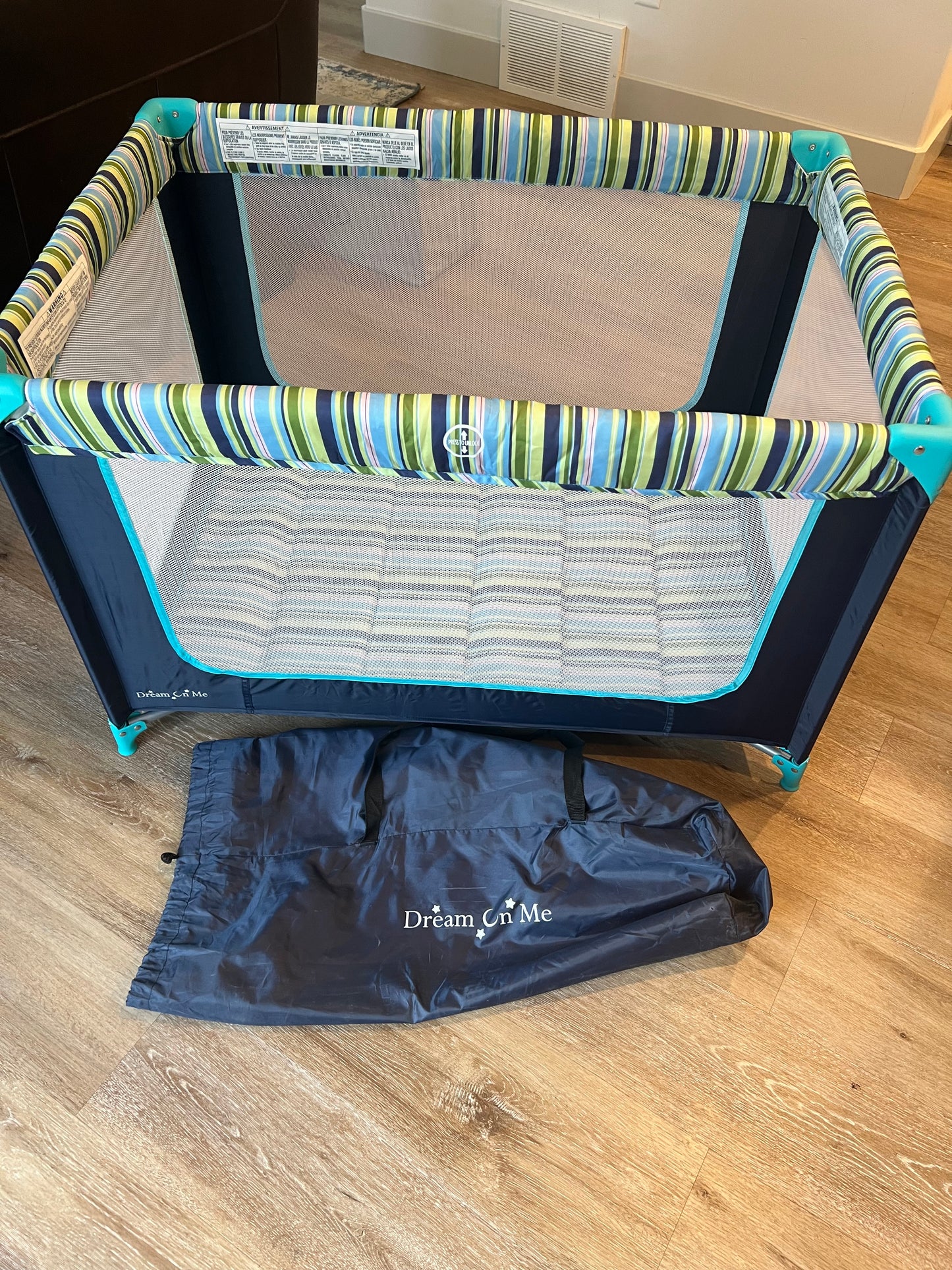 Dream On Me Zodiak Portable Playard - Navy (Gently Used)