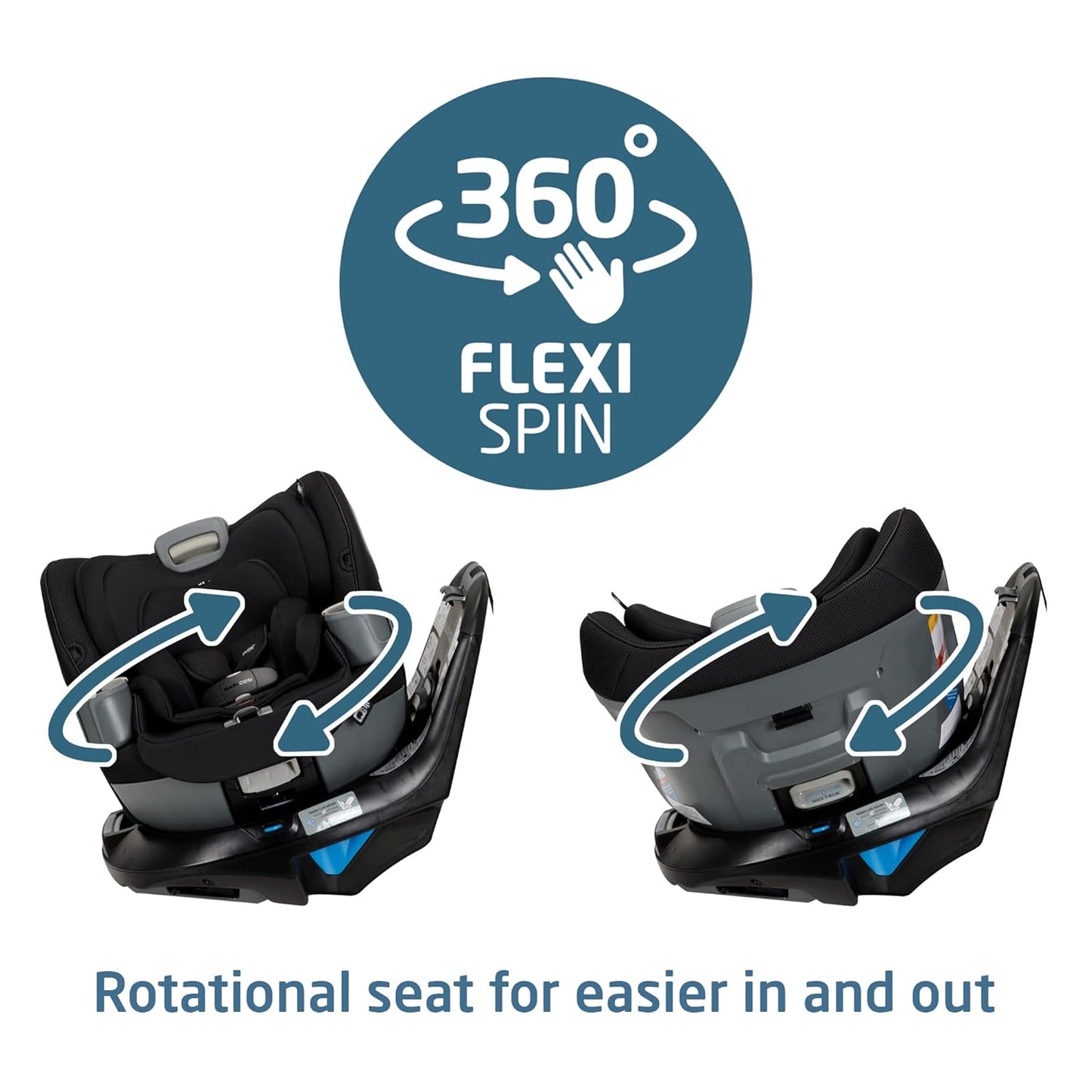 Maxi-Cosi Emme 360 Rotating Convertible Car Seat - Midnight Black