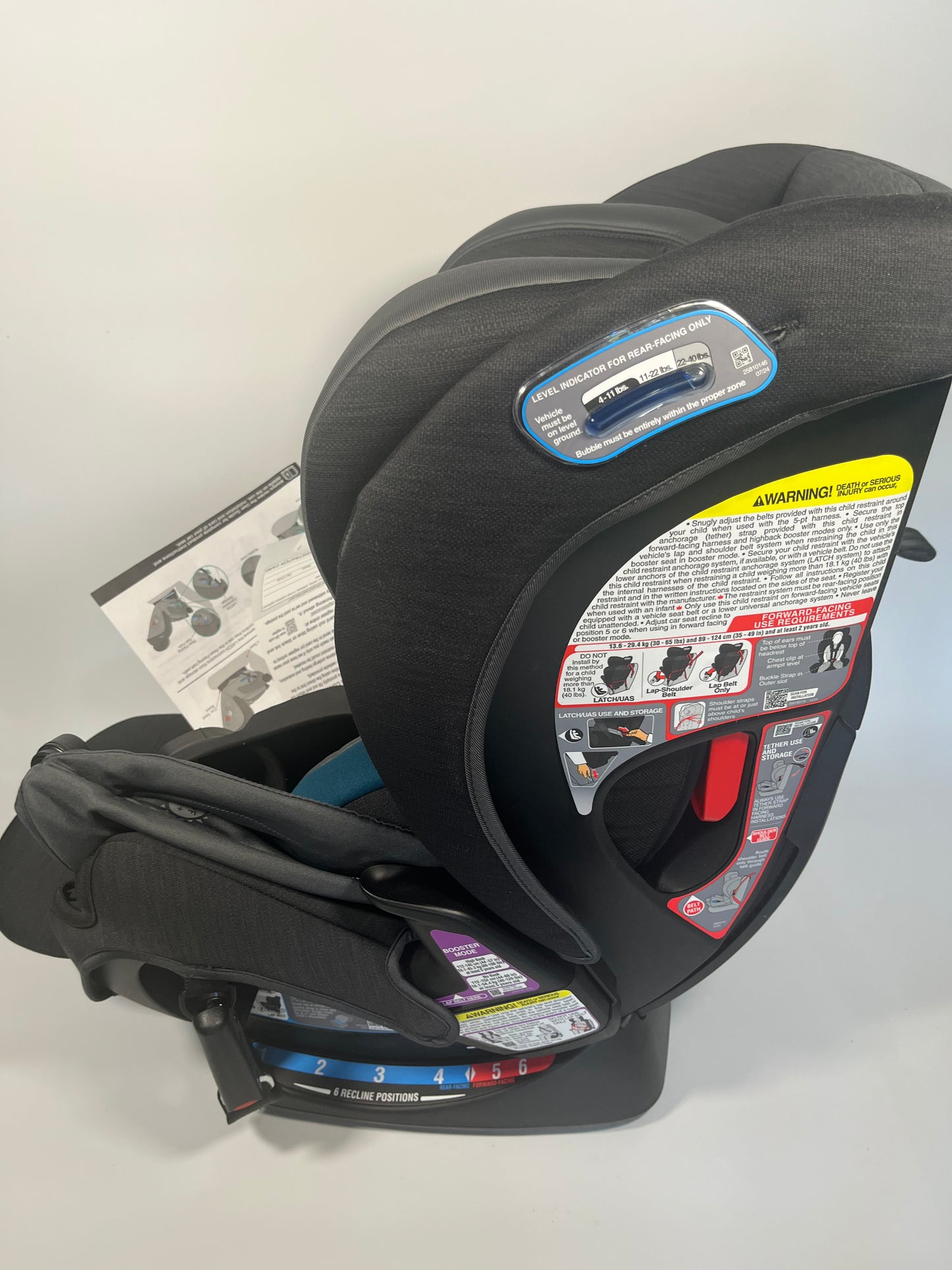 Evenflo All4Stages Slim Plus Canopy 4-in-1 Convertible Car Seat - Baker Gray