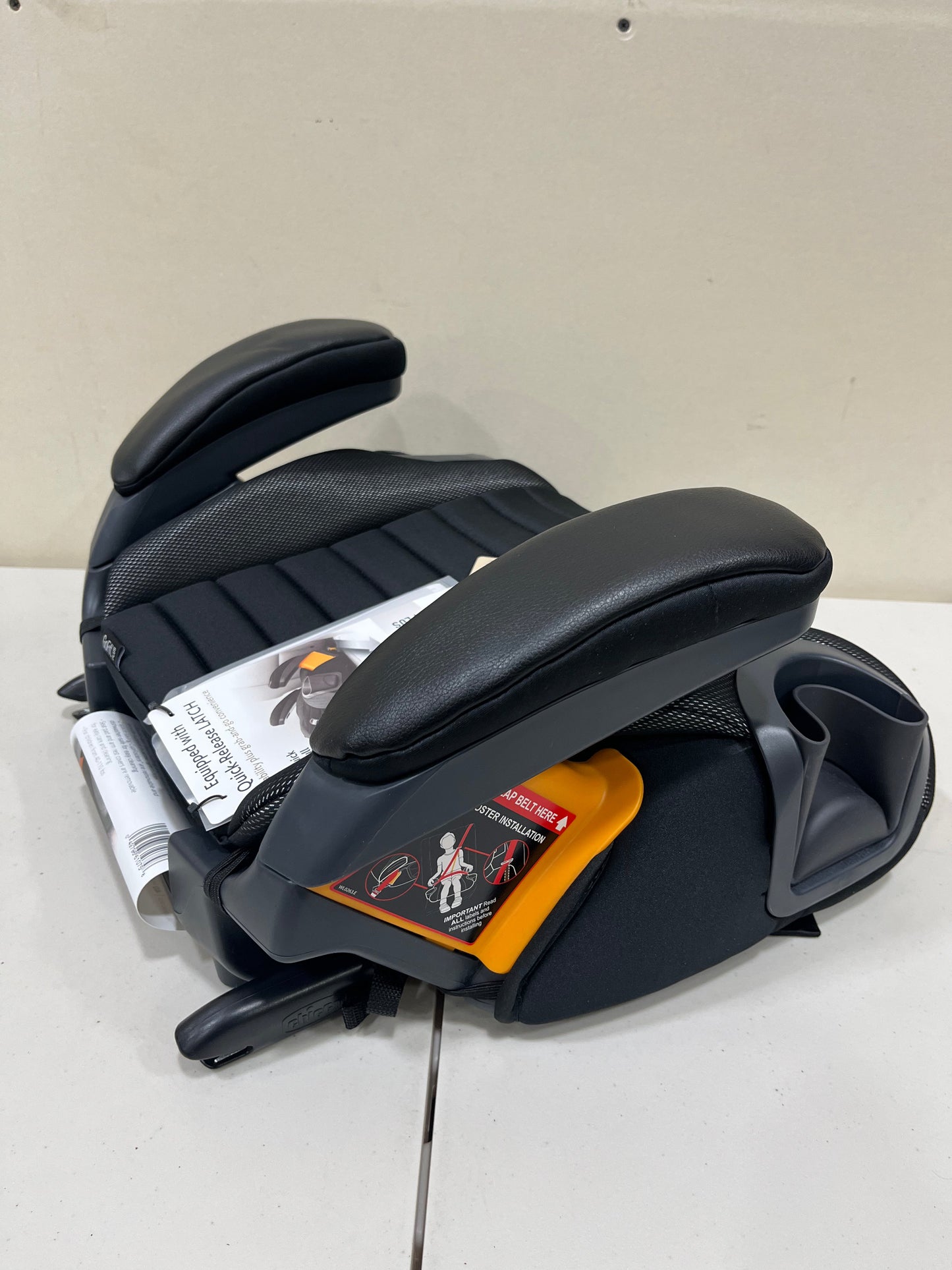 Chicco GoFit Plus Backless Booster Car Seat with Latch - Iron (Gently Used)