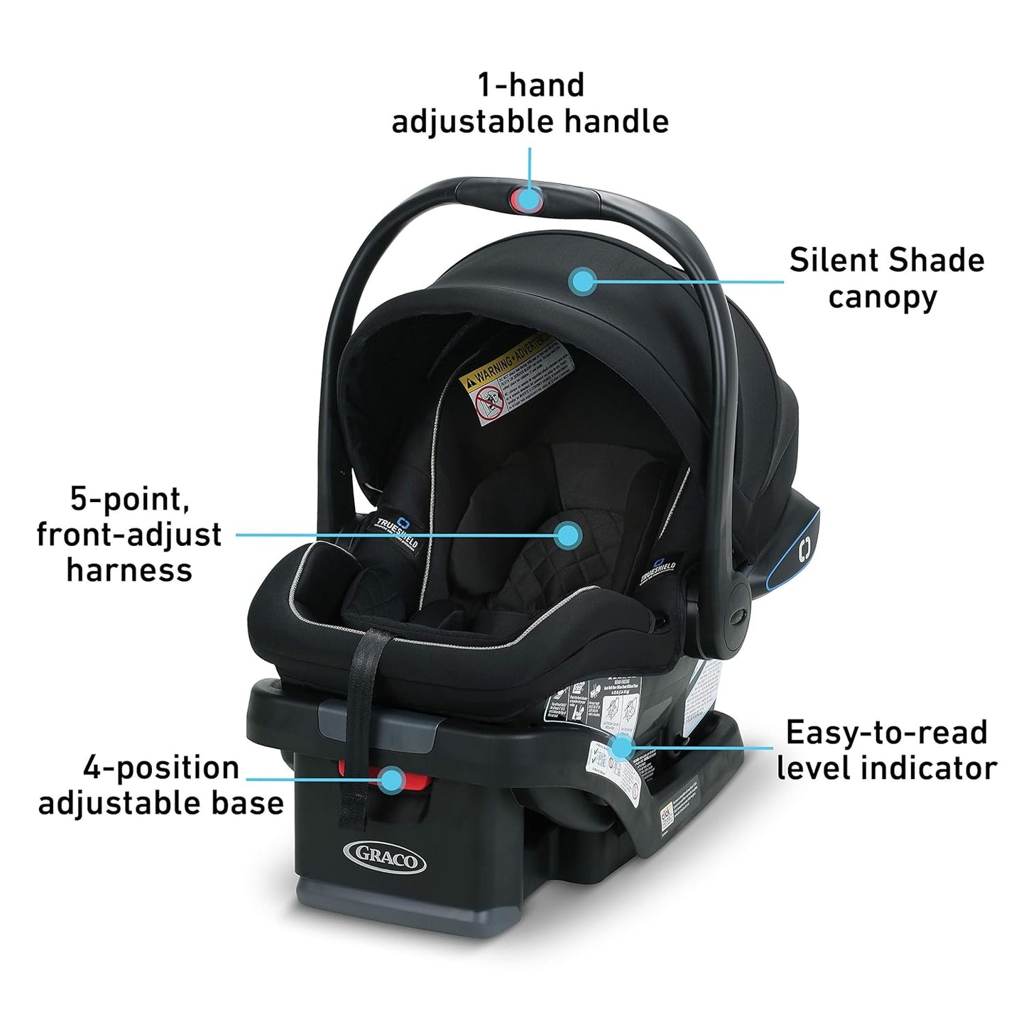 Graco SnugRide SnugLock LX Car Seat featuring TrueShield Technology, Ion