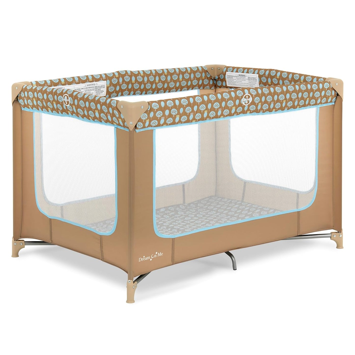 Dream On Me Zodiak Portable Playard - Coffee/Blue (Gently Used)