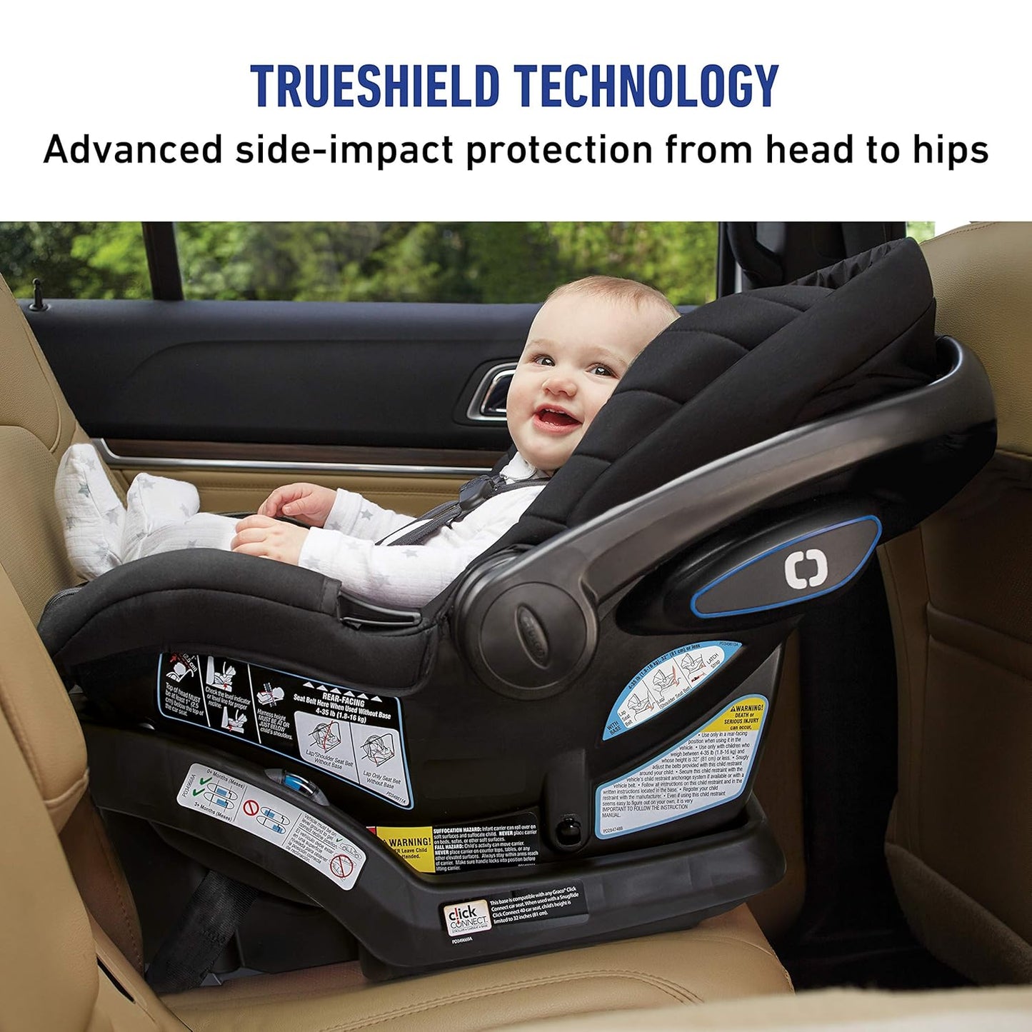 Graco SnugRide SnugLock LX Car Seat featuring TrueShield Technology, Ion