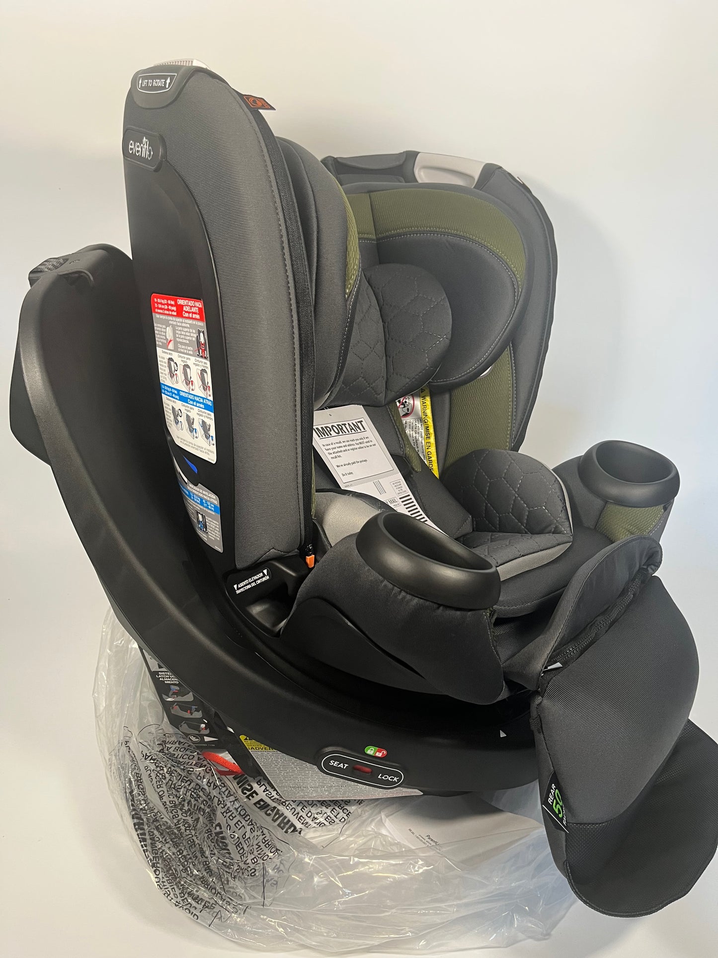 Evenflo Revolve360 Extend Convertible Car Seat Secure - Rockland Green