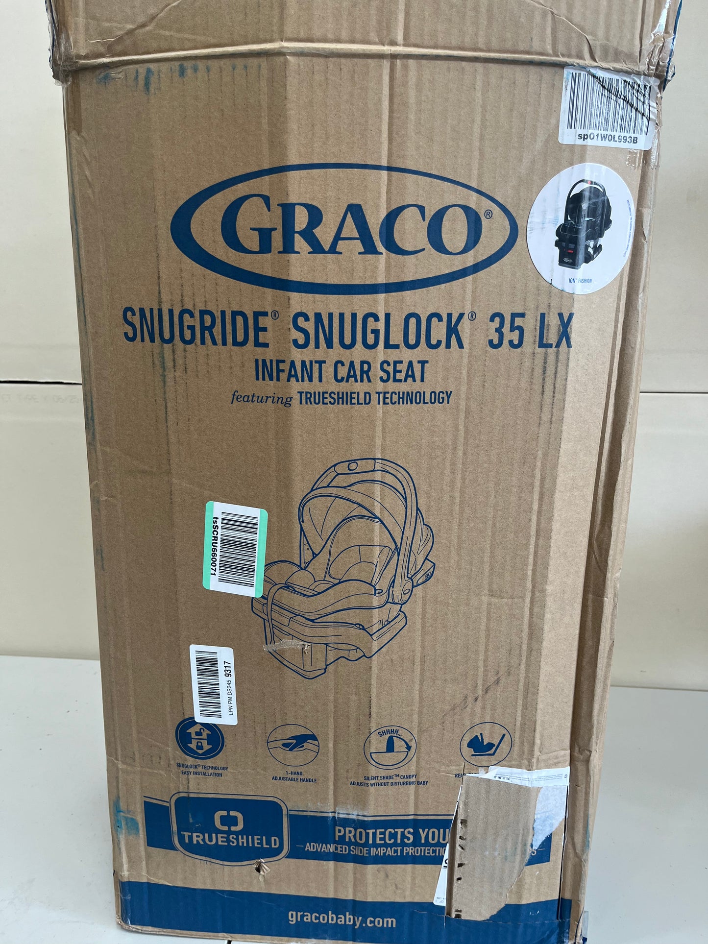 Graco SnugRide SnugLock LX Car Seat featuring TrueShield Technology, Ion