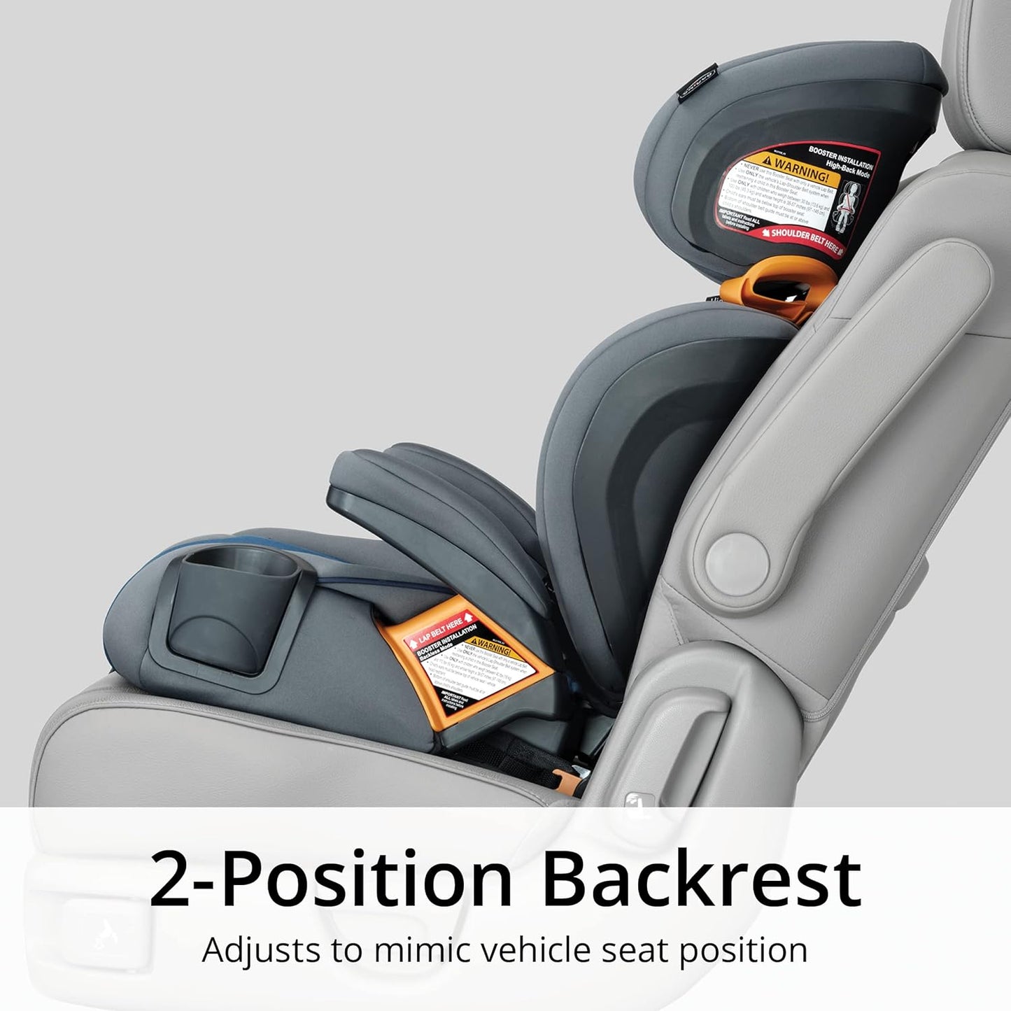 Chicco KidFit ClearTex Plus 2-in-1 Belt-Positioning Booster Car Seat, Lilac (Gently Used)