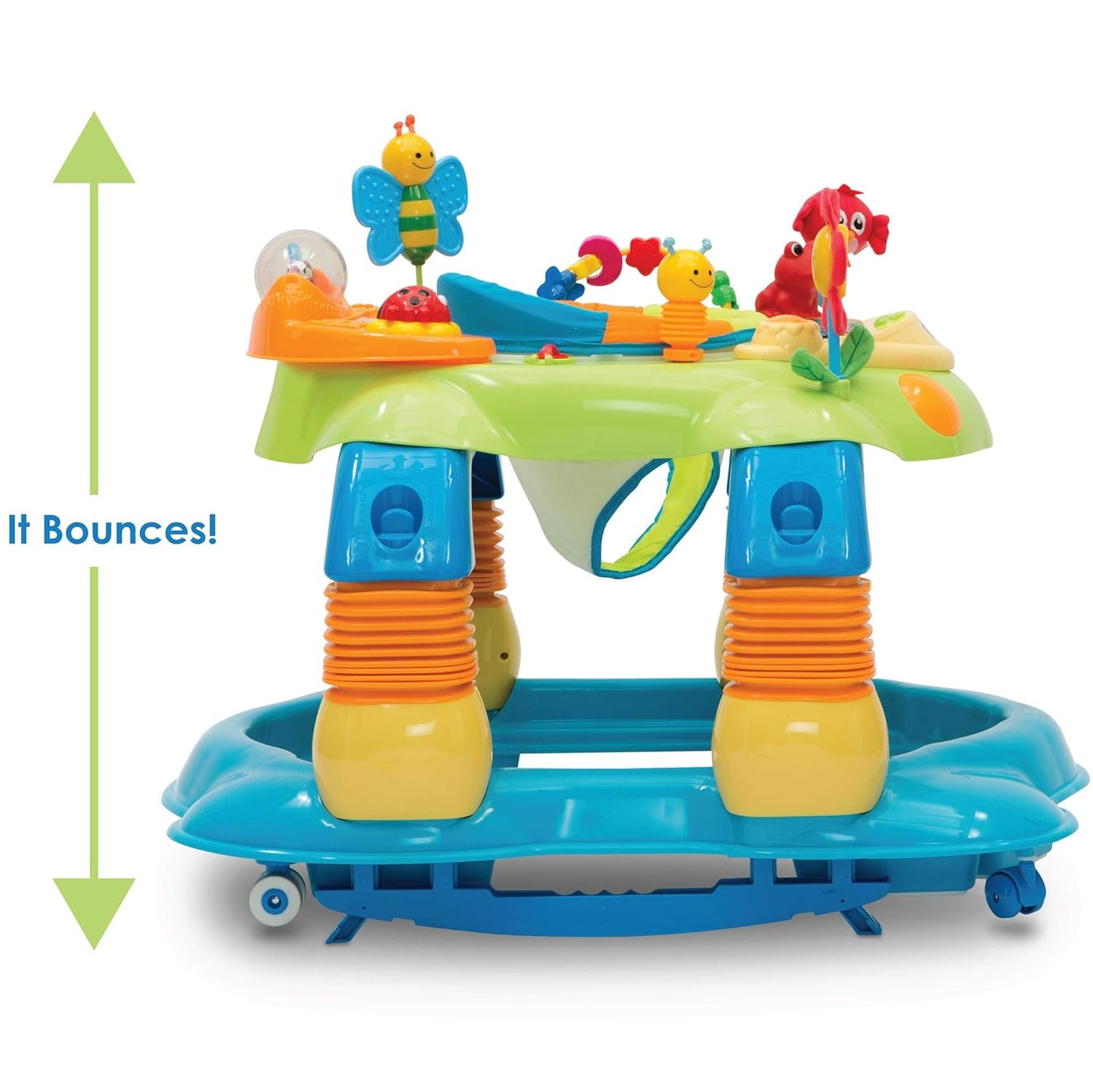 Delta Children Lil Play Station 4-in-1 Activity Walker/Rocker - Blue (Gently Used)