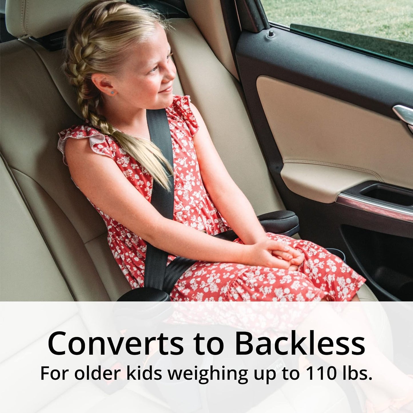 Chicco KidFit ClearTex Plus 2-in-1 Belt-Positioning Booster Car Seat, Lilac (Gently Used)