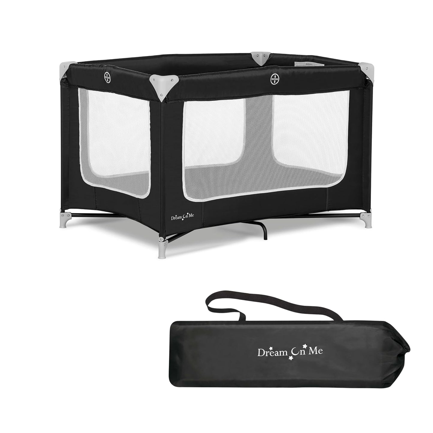 Dream On Me Zodiak Portable Playard - Black (Gently Used)
