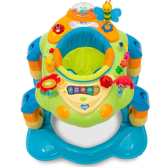 Delta Children Lil Play Station 4-in-1 Activity Walker/Rocker - Blue (Gently Used)