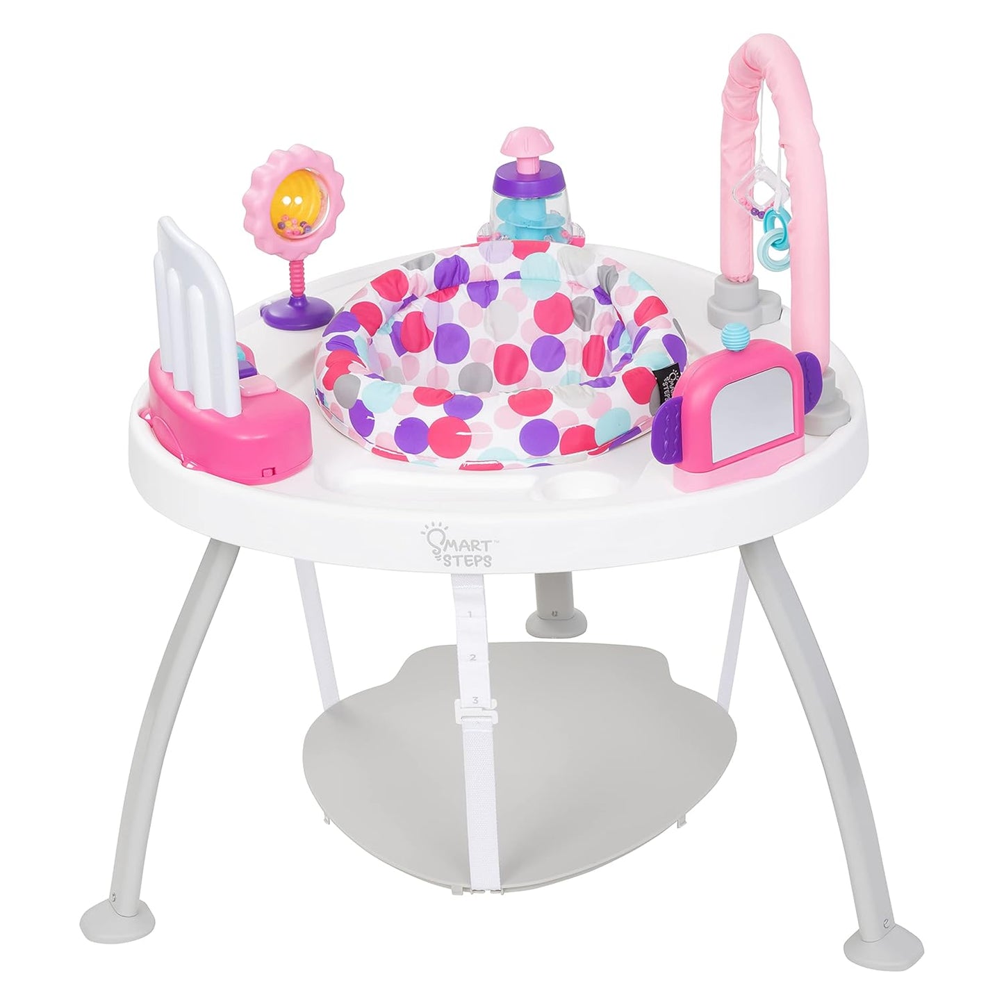 Smart Steps 3-in-1 Bounce N' Play Activity Center Plus with STEM Learning Toys - Princess Pink (Gently Used)