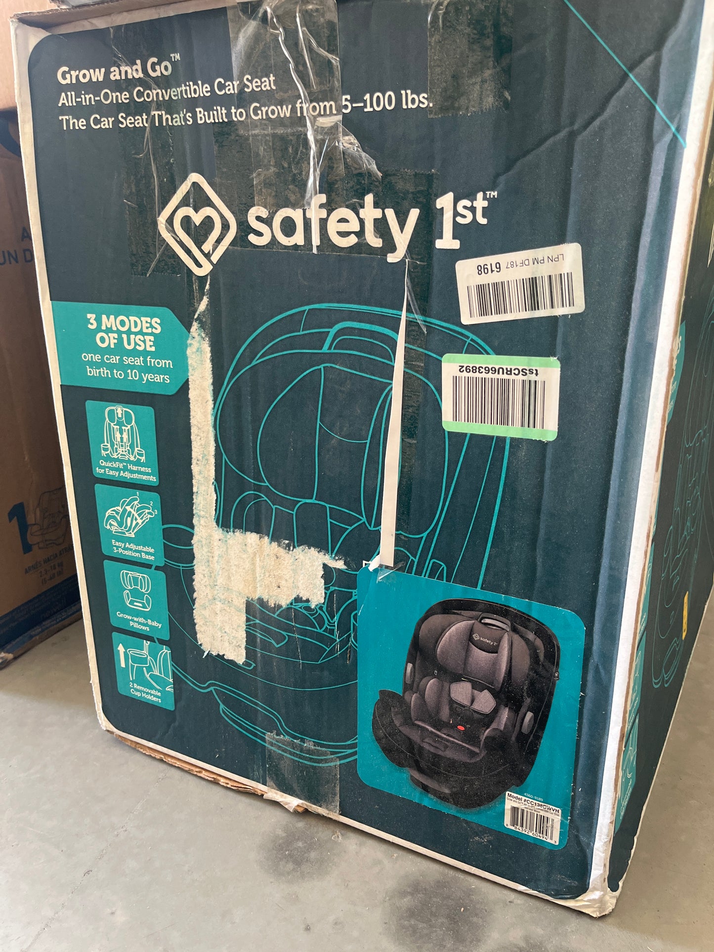 Safety 1st Grow and Go All-in-One Slim Convertible Car Seat, Harvest Moon