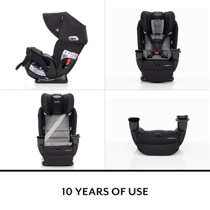 Evenflo All4Stages Slim Plus Canopy 4-in-1 Convertible Car Seat - Baker Gray
