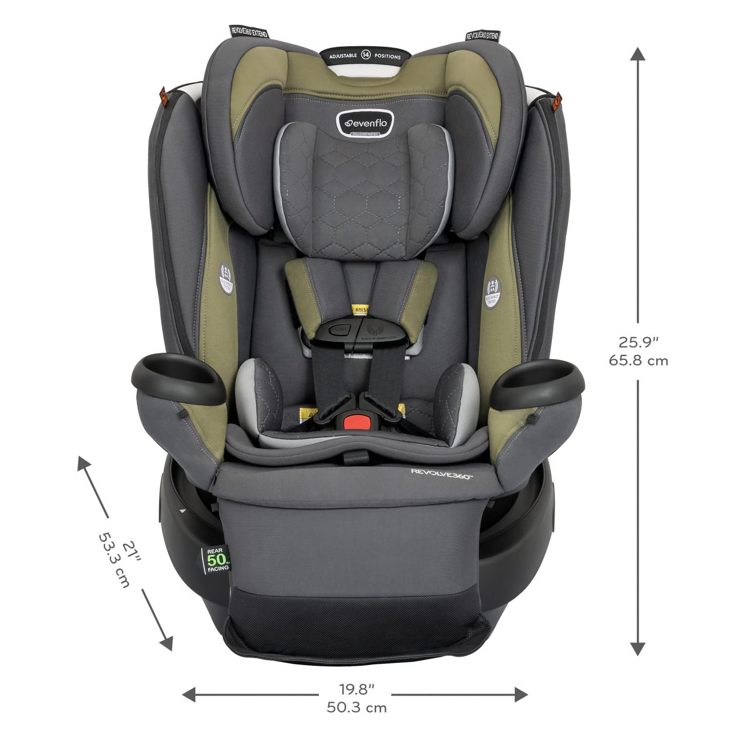 Evenflo Revolve360 Extend Convertible Car Seat Secure - Rockland Green