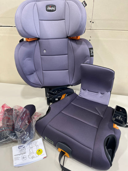 Chicco KidFit ClearTex Plus 2-in-1 Belt-Positioning Booster Car Seat, Lilac (Gently Used)