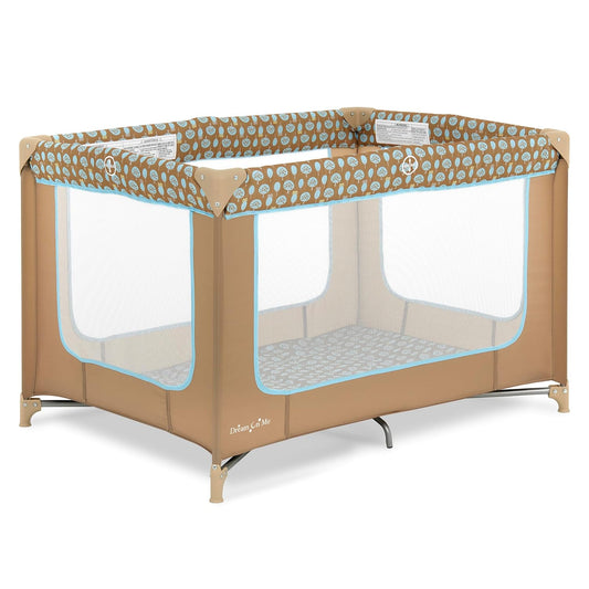 Dream On Me Zodiak Portable Playard - Coffee/Blue (Gently Used)