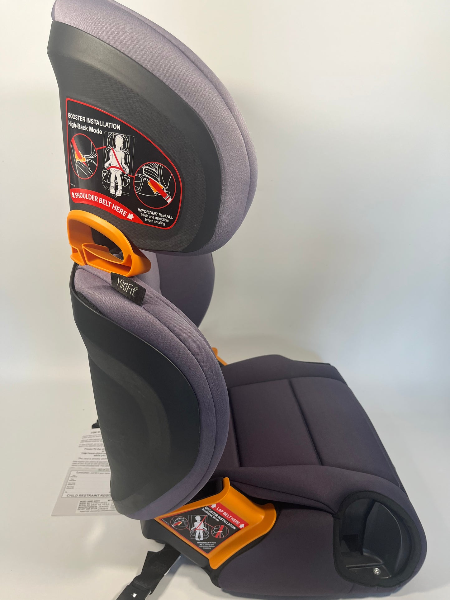 Chicco KidFit ClearTex Plus 2-in-1 Belt-Positioning Booster Car Seat, Lilac