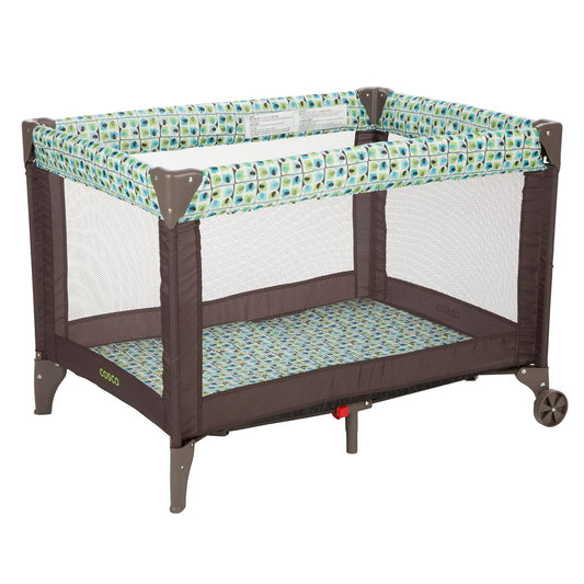 Cosco Funsport Compact Portable Playard - Elephant Squares (Gently Used)