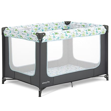 Dream On Me Zodiak Portable Playard - Grey & Green