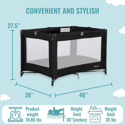 Dream On Me Nest Portable Playard - Black (Gently Used)